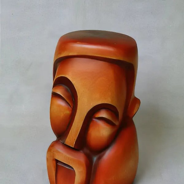 Babai (old man)., 1988, wood, 34 х 18 х 19