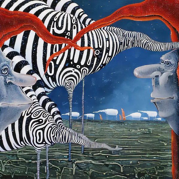 Мужики и зебра, 1996, холст, масло, 56х82