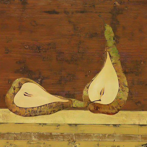 Две груши, 1987, холст, акрил, 33х43
