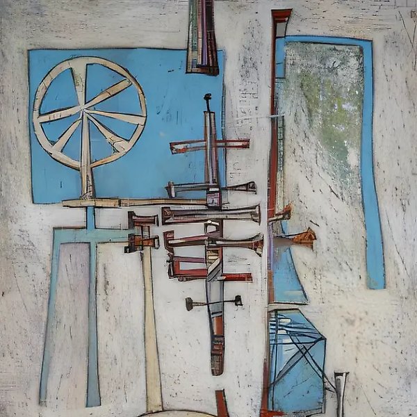 Путешествие.	, 1996, картон, смешанная техника, 100 х 70