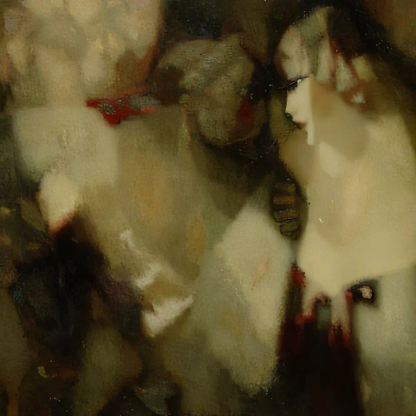 Молочная маска, 1995, масло на холсте, 65x75