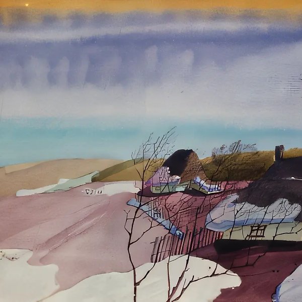 Конец зимы, 1997, бумага, акварель, 27x42