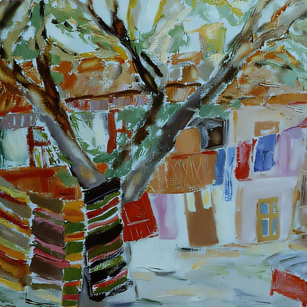 Двор старого Кишинева, 1994, холст, масло, 67 х 75