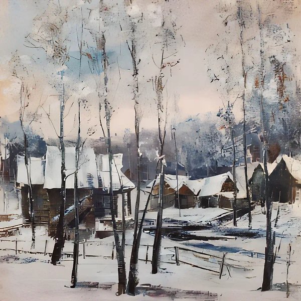 На заимке, 1991, холст, масло, 70х70 Коллекция бывшего Президента Российской Федерации Ельцина Б.Н.