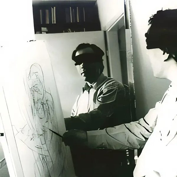 Автопортрет с завязанными глазами, 1997, документация акции