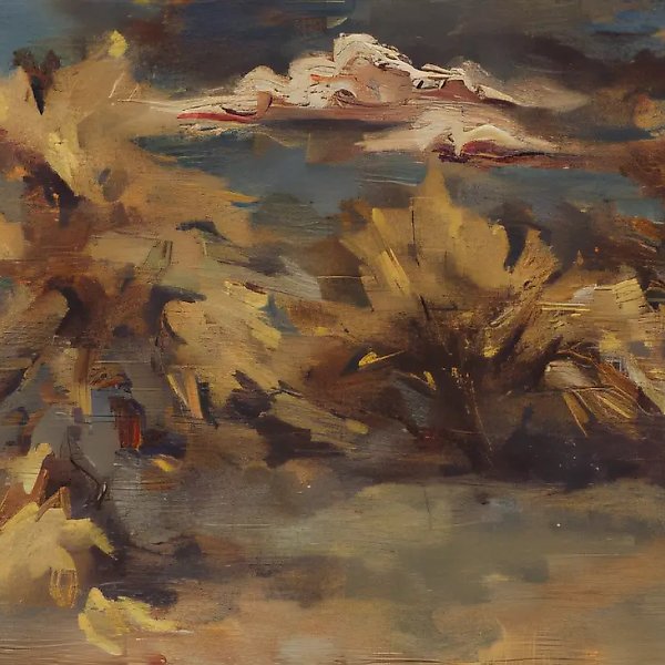 Осенний ветер, 1996, холст, масло, 50x80