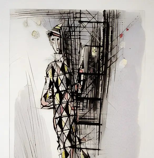 Лист 18. Из серии «Цирк», 1995, офорт, сухая игла, акварель, 15x12