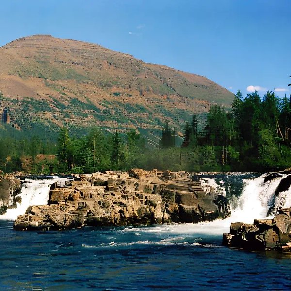 Водопады реки Наледной. Путораны., 1996, цветная фотография, 20х30 Собственность автора