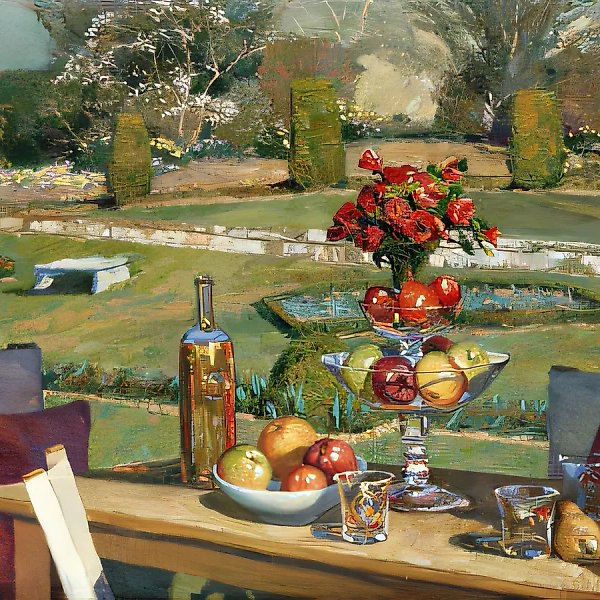 In the Garden, 1996, oil on canvas, 80x100