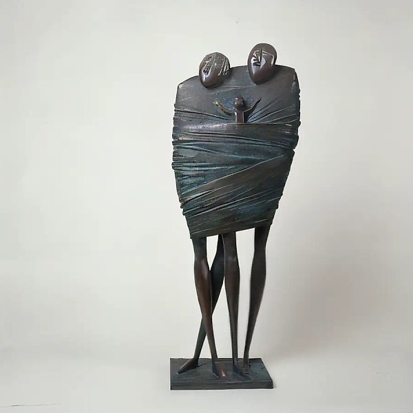 Семья., 1994, бронза,  63 х32 х 10