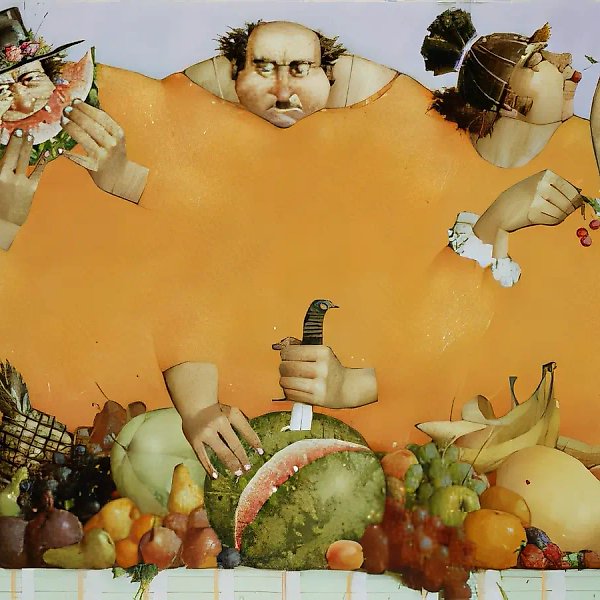Чревоугодие., 1997, холст, масло, 100 х 120