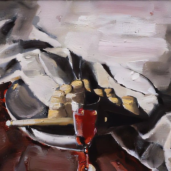 White Still Life, 1996, oil on canvas, tempera, 35x48