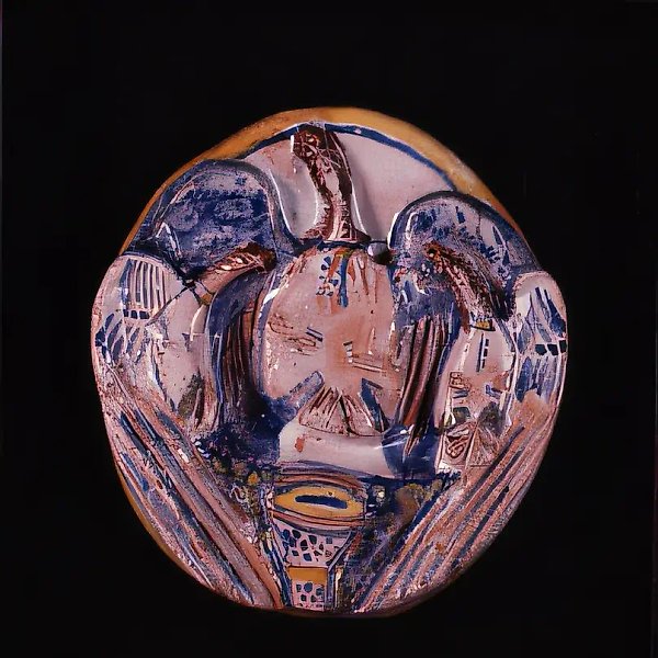 Троица, 1997, глина, майолика, 30x30