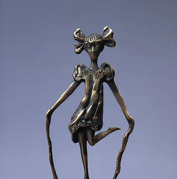 A Girl with a  Skipping-rope, 1993, bronze, 15x10x10