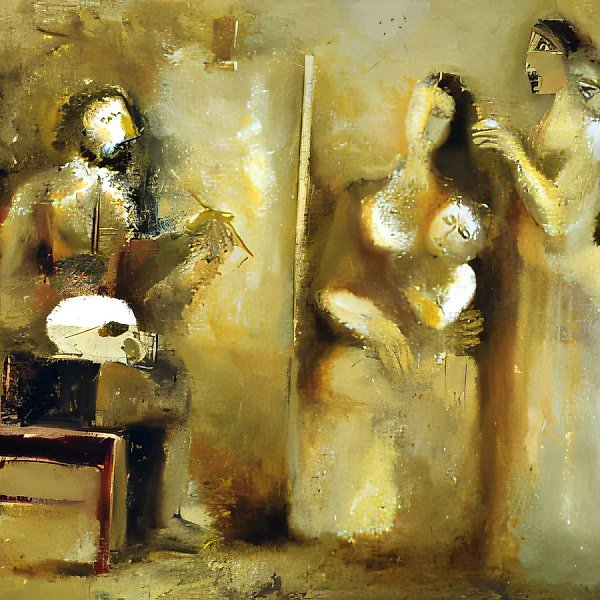 艺术家，布面油画，120 x 150