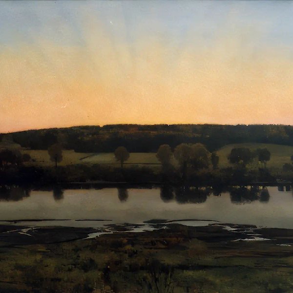 奥卡河的黄昏，1995年，布面油画，83 x 107