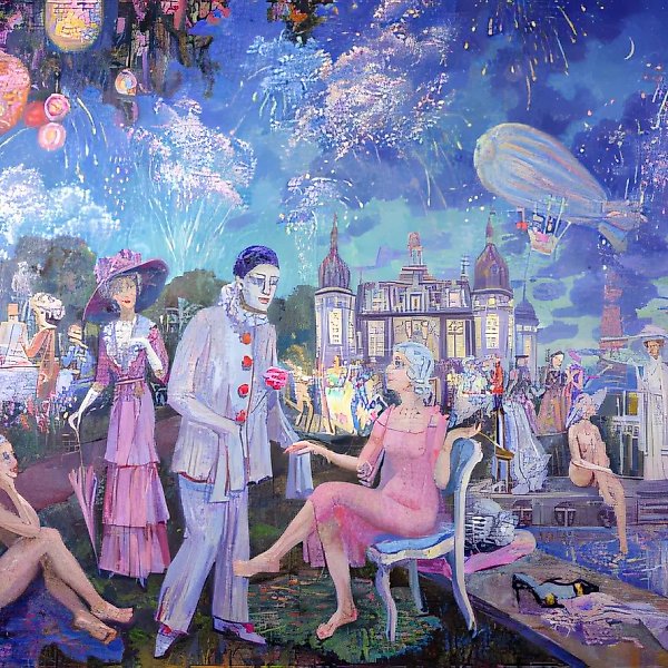焰火，1996年，布面油画，90×125，作者自藏