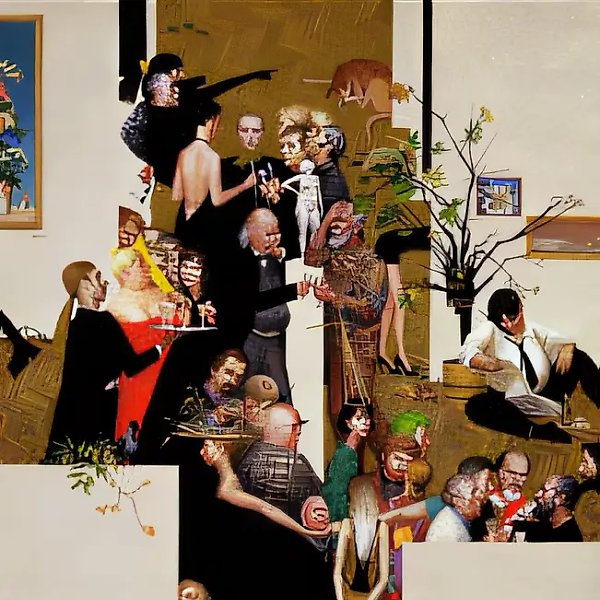 Вернисаж, 1997, холст, акрил, 80х60 Собственность автора