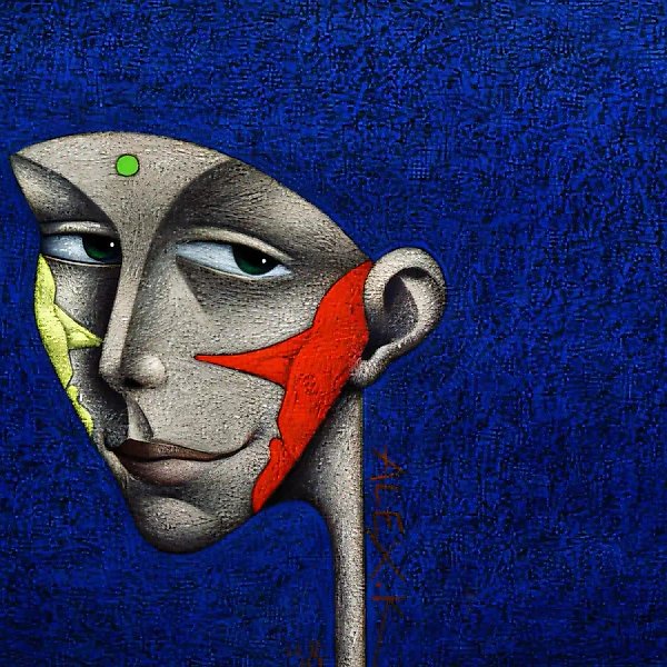 绿色的眼睛，1998年，纸本，粉彩，63x72，作者收藏