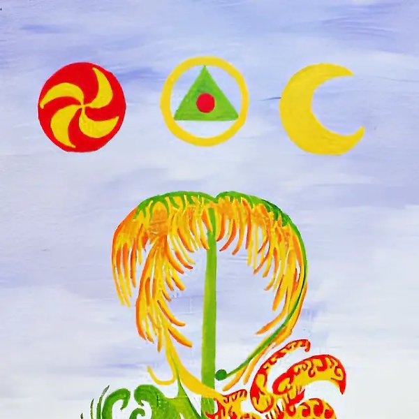 Пальма. Женщина («Вуман») с микрофоном., 1999, холст на подрамнике, масло, 40x30 Собственность автора