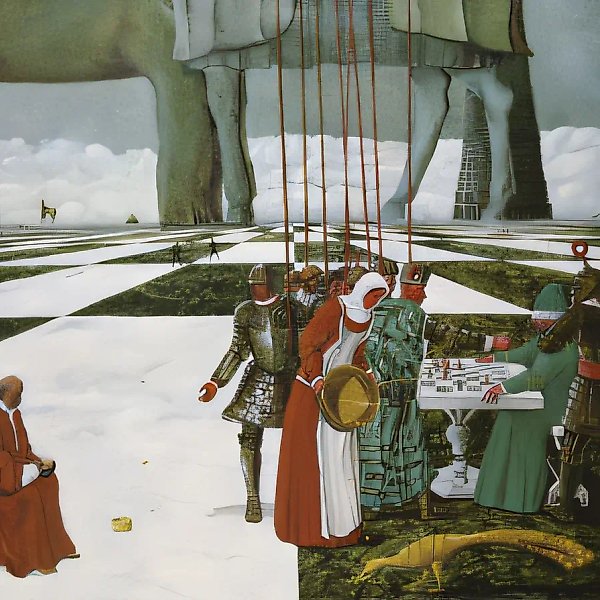 Шахматы, 1995, холст, масло, 100x130. Частная коллекция, Португалия