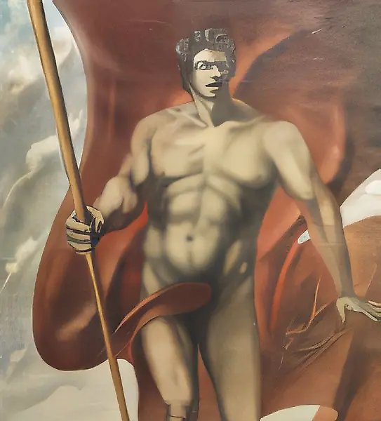 Standard-Bearer (Allegory of Dictatorship), 1973, canvas, oil, 180x110. Author`s property