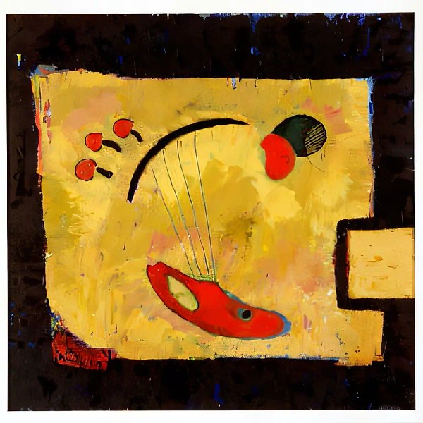 Африканская арфа, 1991, Холст, масло, 60x60 Собственность автора. $3400