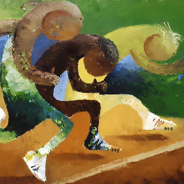Бег, 1997, масло на холсте, 50,5x60,5