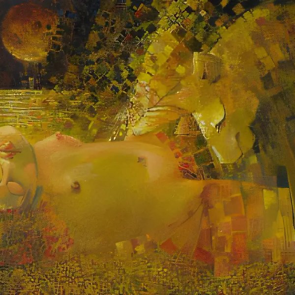 Sleeping on the Beach, 1996, oil on canvas, 68x120