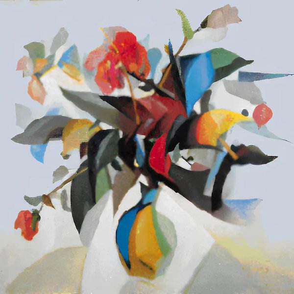 A Bunch of Flowers, 1998, oil on canvas, 70x80