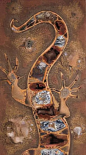 Ящерица, бегущая вниз., 1998, мозаика (агаты, тигровый глаз, кварцевые друзы, речная галька), 140x55
