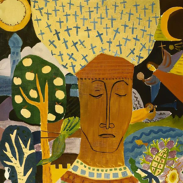 Восточный мотив., 1996, холст, масло, 80х60