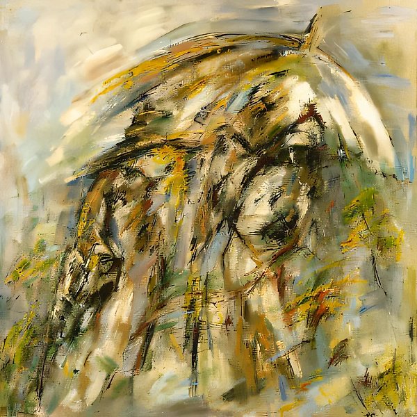 Rain is Falling., 1997, oil on canvas, 100x100