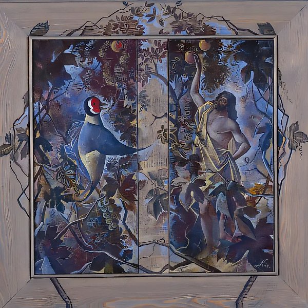 Адам и Ева., 1998, холст, масло, 50х50