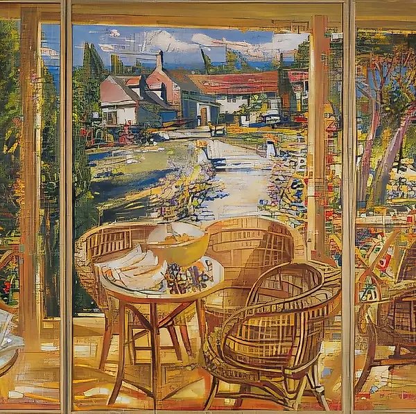 晴天（三联画），1996年，油画布，120×80（3幅）