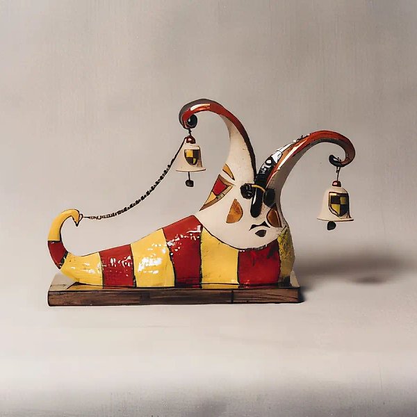 Шут Людовика XIV., 1998, шамот, 50х45х20