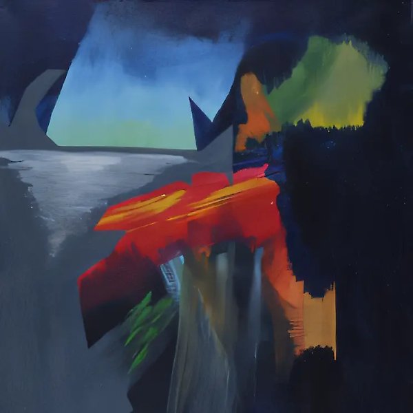 Красный цветок, 1998, холст, акрил, 60x50