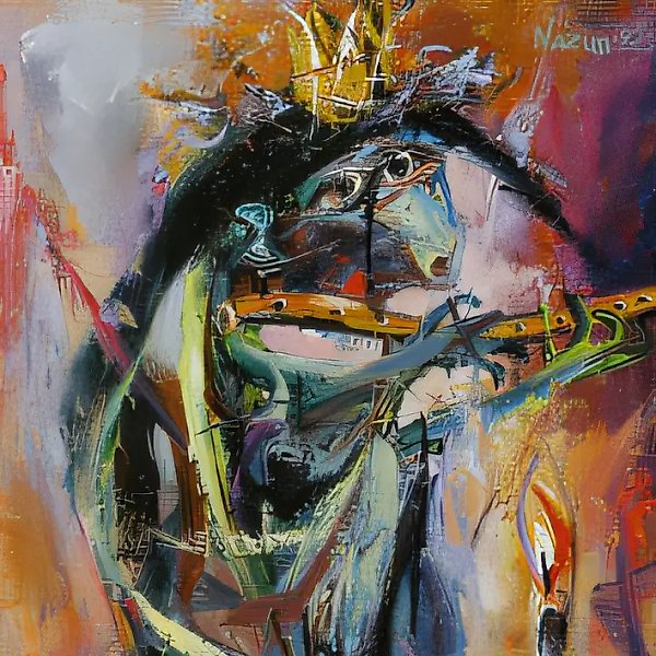 Dervish, Playing a Reed-pipe, 1992, oil on canvas, 73x92