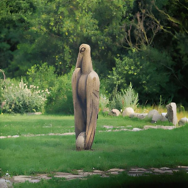 Хозяин, 1997, дерево, камень, 200x60x45