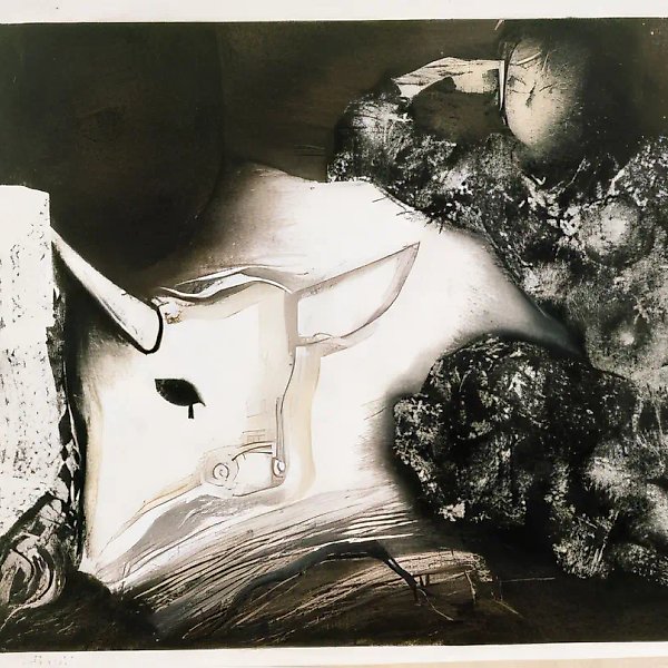 Похищение Европы, 1992, гуашь, офорт, 50х72