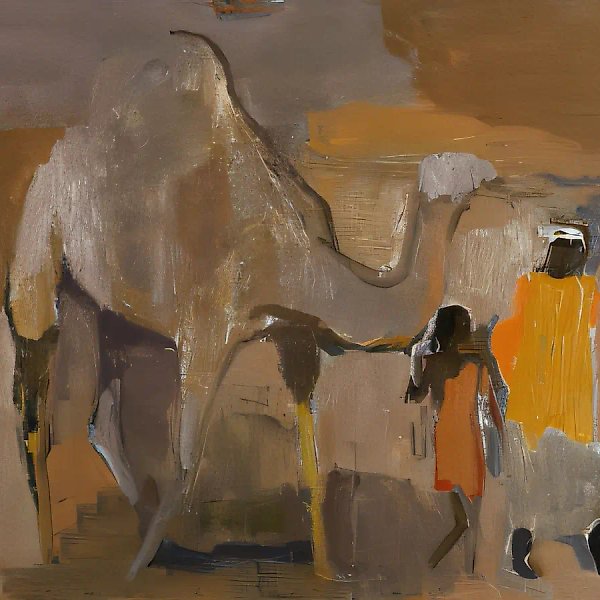 В песках, 1997, холст, масло, 80х100
