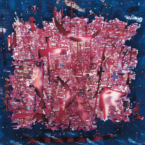 Red Sails, 1998, batik, 93x110