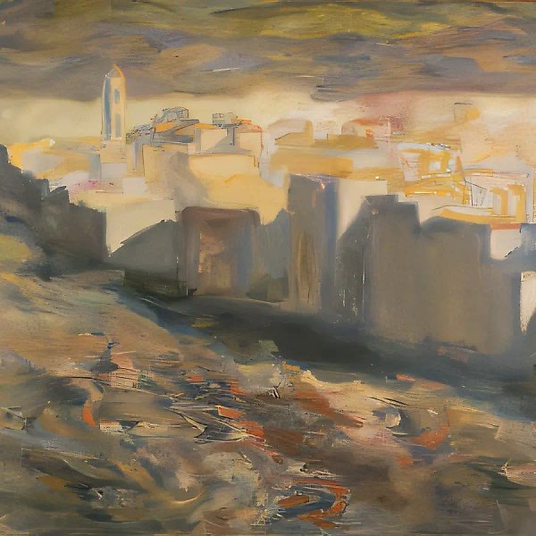 汹涌的海，1993年，布面油画，160×180