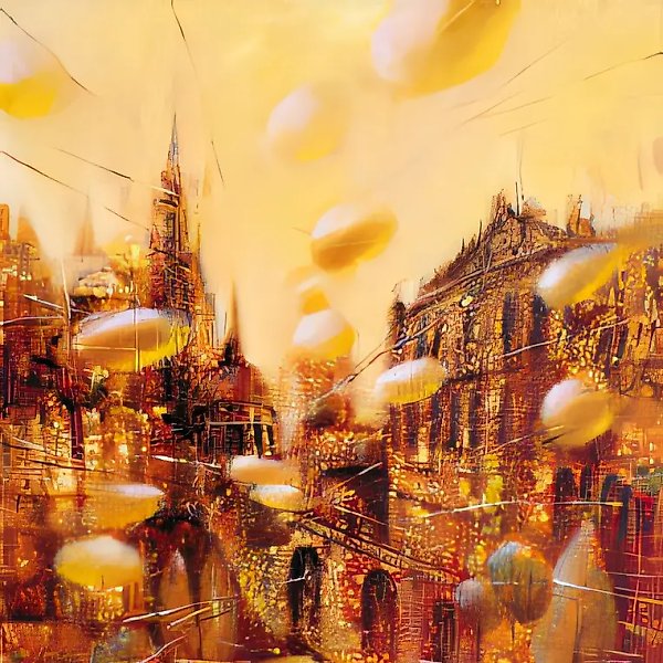 Over Paris, 1999, canvas, oil, 60x70, $900