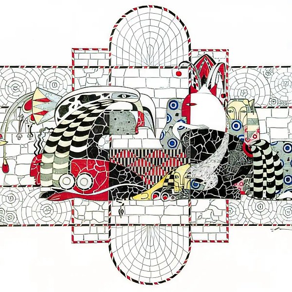 Сфинкс, 1998, бумага, цветная тушь, 54x76