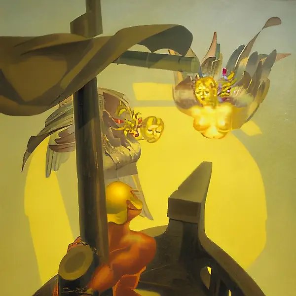 Odyssei and the Sirens., 1999, oil on canvas, 195x130