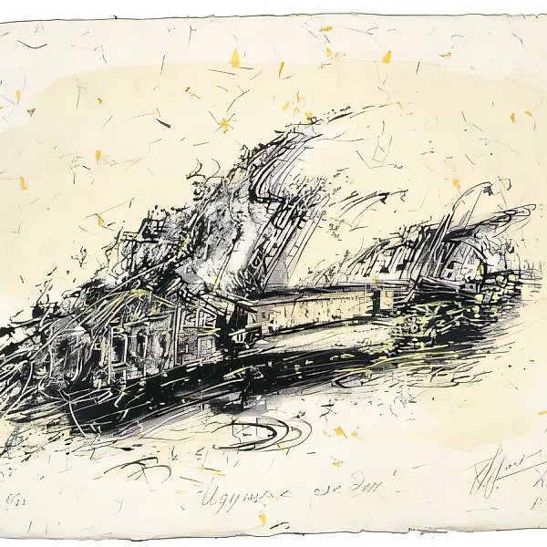 Идущие следом, 1995, шелкография,