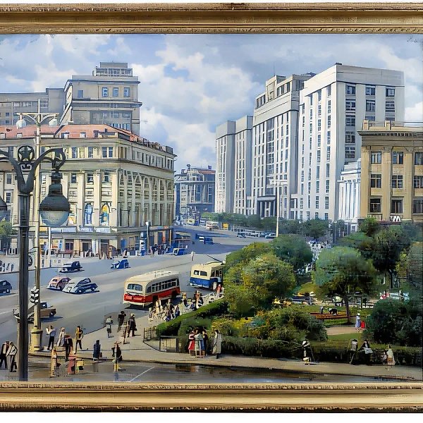 Москва. Площадь Свердлова, 1950, холст, масло, 82х100
