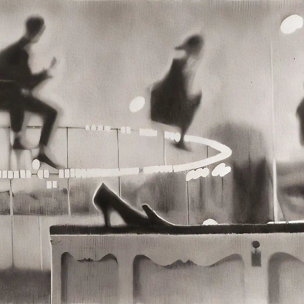来自《城市纪实》系列。旋转木马，1998年，铅笔，60X85