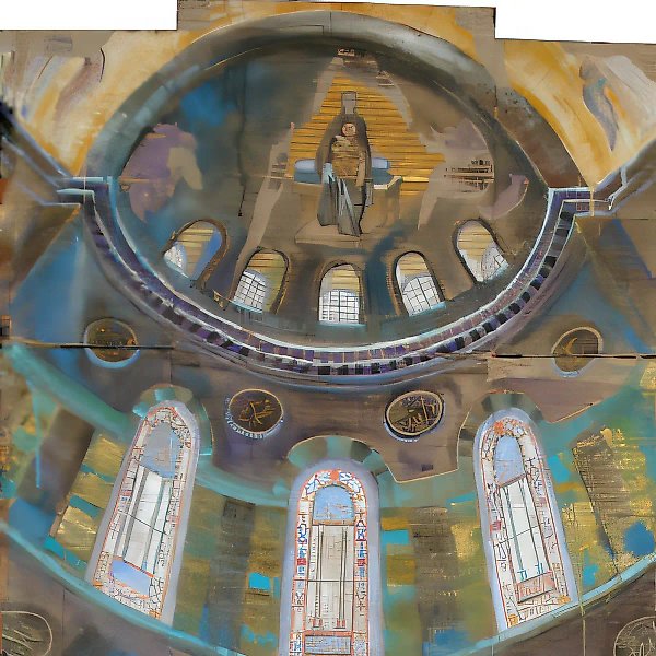 Hagia Sophia, 2007, corrugated cardboard, mixed technique, 165x69